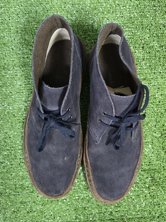 Clarks Bushacre Rand Genuine Leather Suede Chukka Boots Dark Navy Mens Size 9.5 main image 12